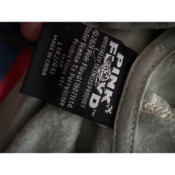 Pink Floyd Hoodie World Tour 87 Tie-Dye Gray Pullover Front Back Design Large - Picture 4 of 5